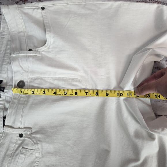 NYDJ Sheri Slim Jeans Womens 14 White Stretch Lift Tuck Mid Rise Straight Pants - Picture 9 of 11